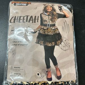 spooktacular Creations Cheetah Includes Belt Tail Dress Gloves Leggings